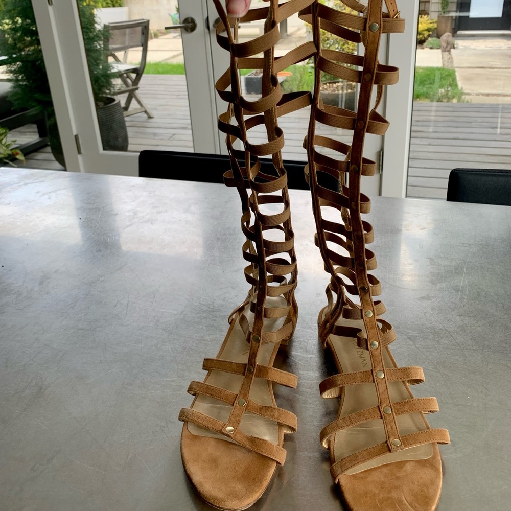 stuart weitzman gladiator sandals size 9